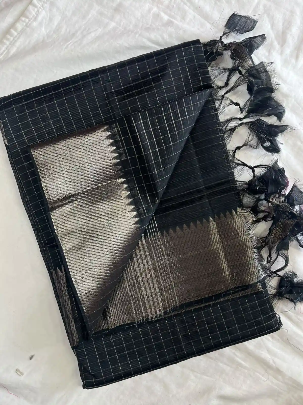 Mangalagiri handloom pattu by cotton silk saree